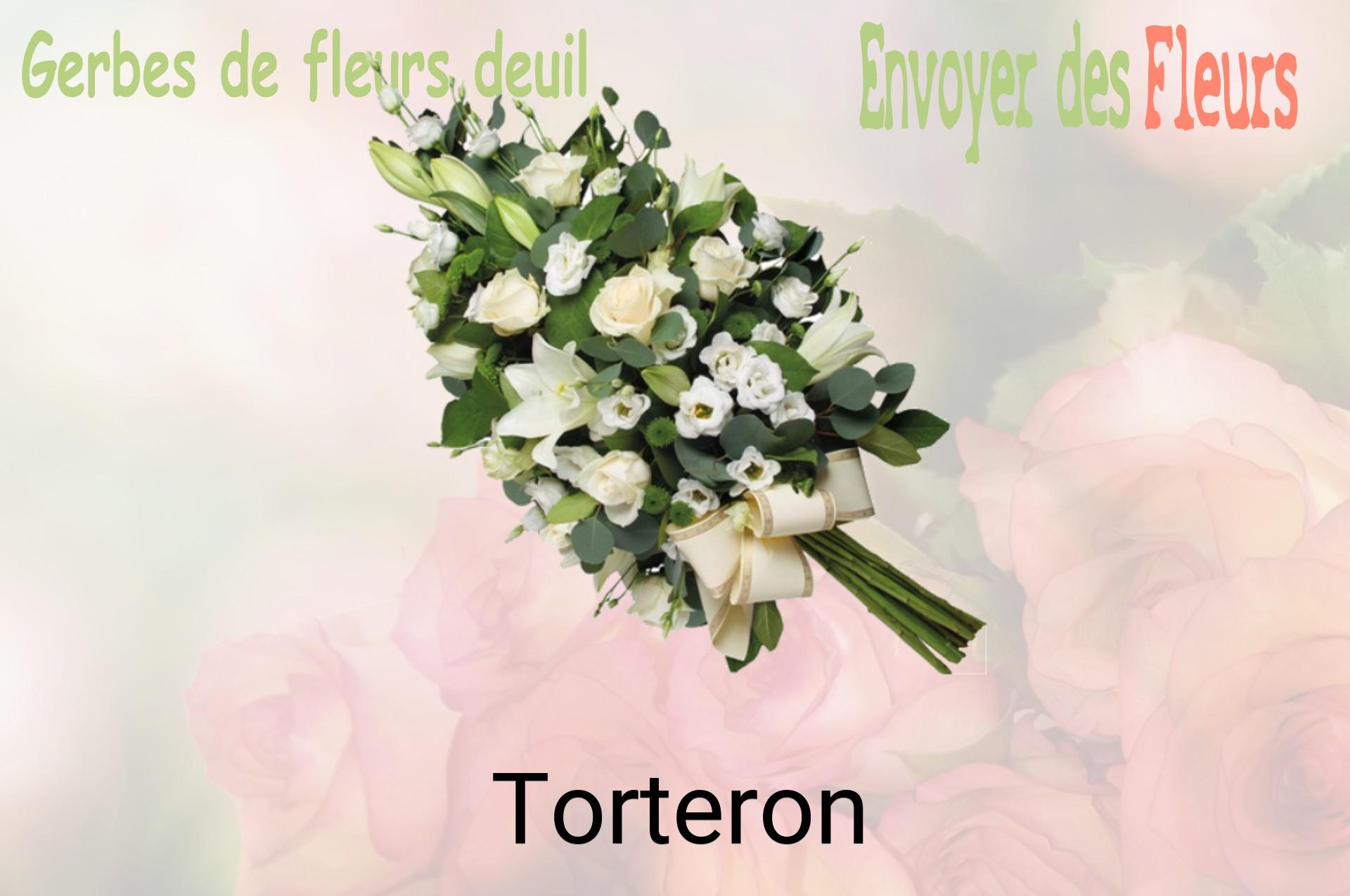 Gerbe de fleurs de deuil livrée à Torteron